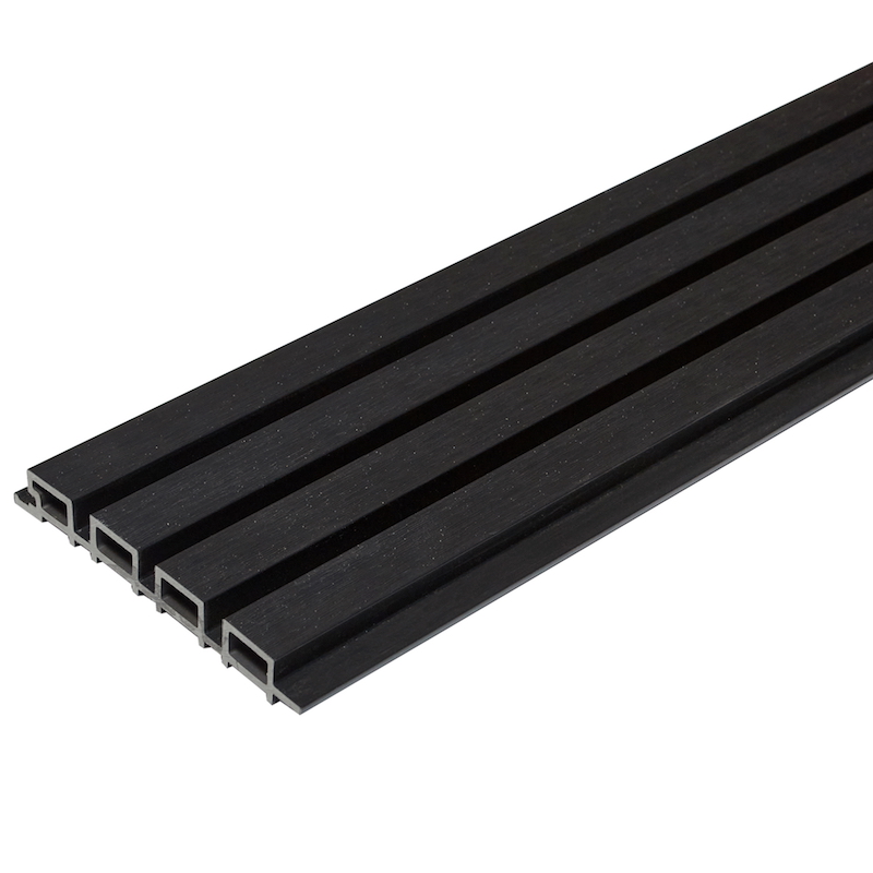 Фасадная (стеновая) реечная панель CM WALL, 219х26мм, Цвет: BLACK WOOD (Черное дерево)